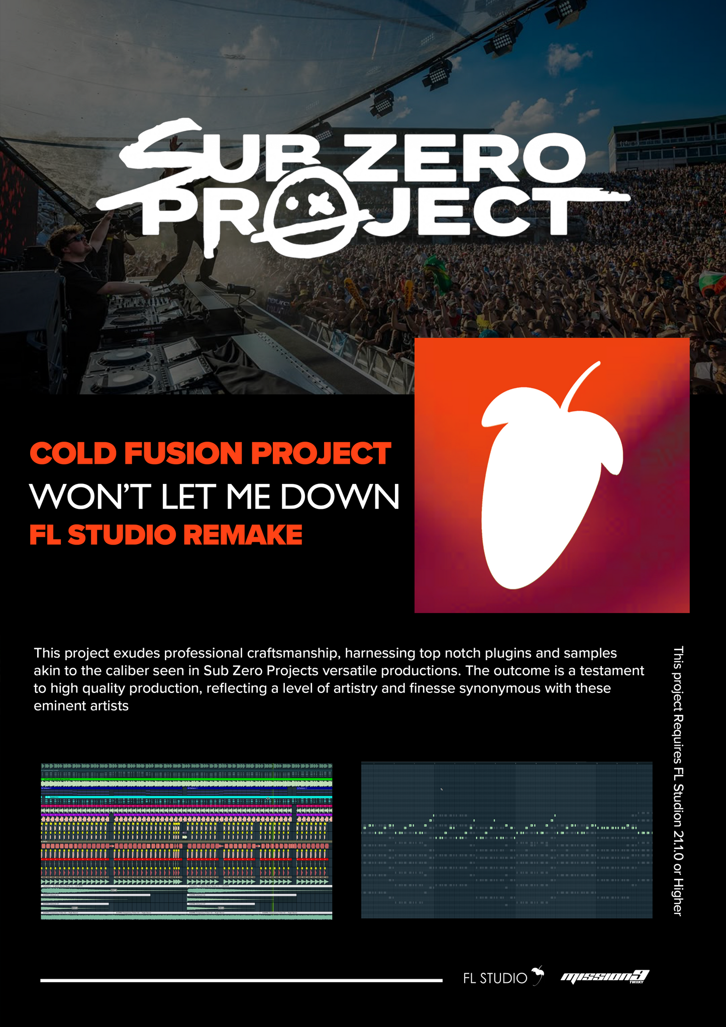 Cold Fusion Project ft. Teddy Bee – Won’t Let Me Down (FL Studio Project File)