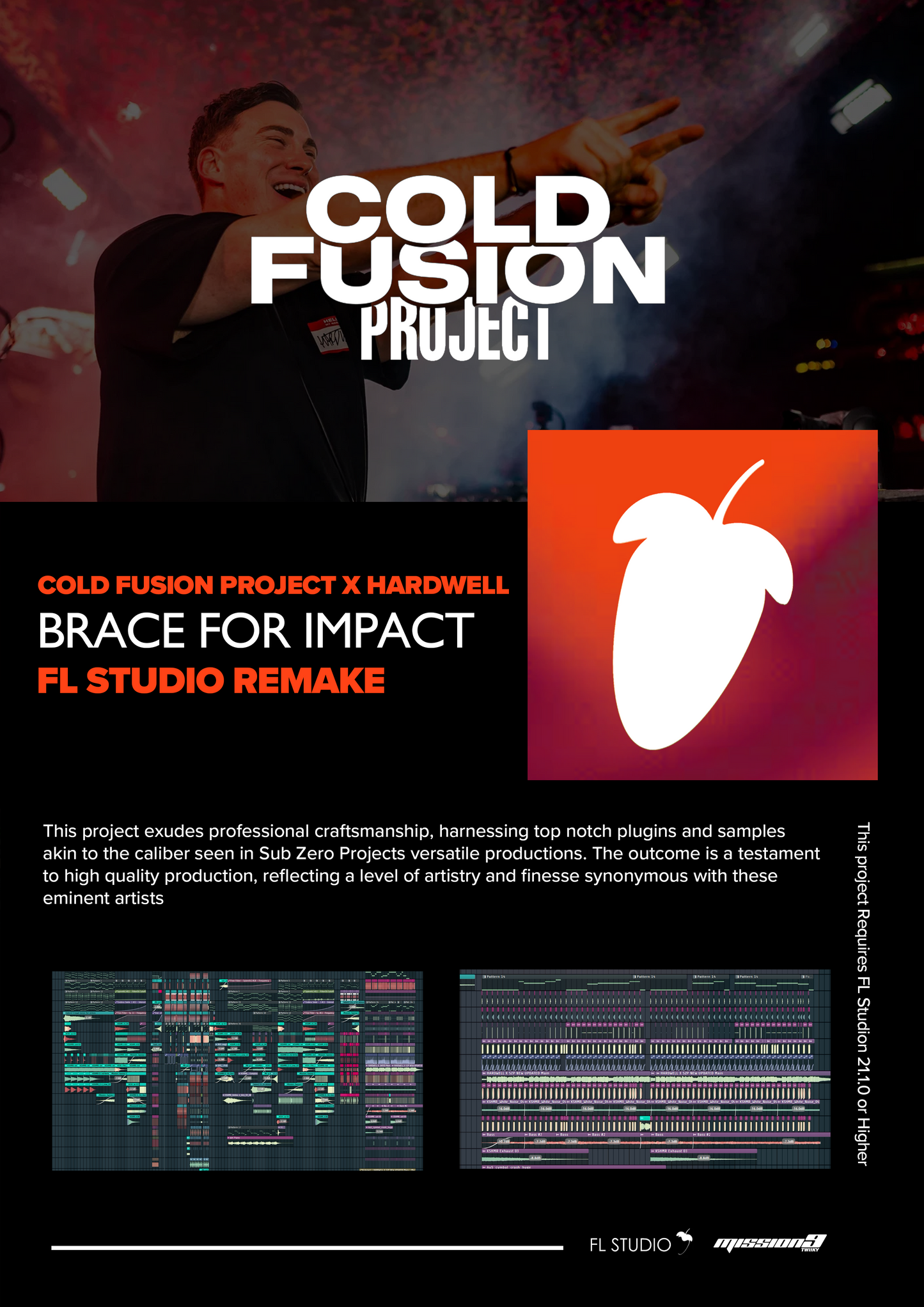 Hardwell & Sub Zero Project feat. Lil Jon - Brace For Impact (FL Studio Remake Project File)